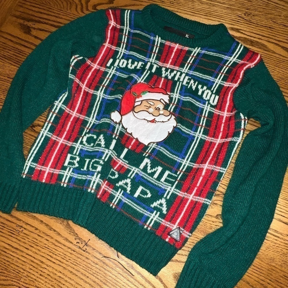 American Stitch I love It When You Call Me Big Papa Christmas Sweater